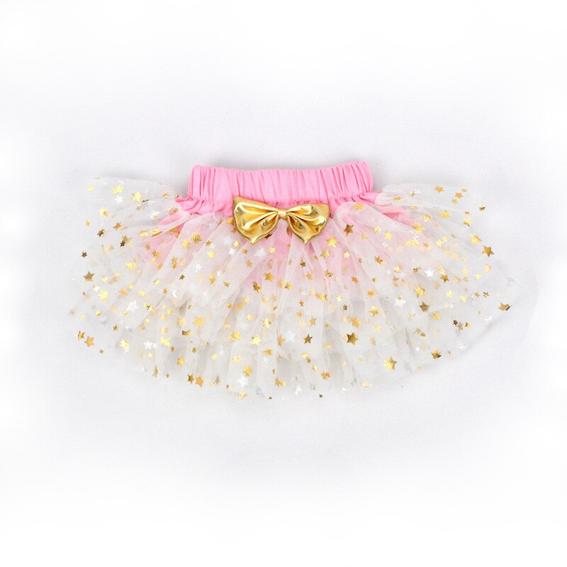 Jupe Tutu douce pour bébés filles | En mousseline de soie, modèle étoile, jupe Tutu de danse princesse, nœud de fête pour enfants
