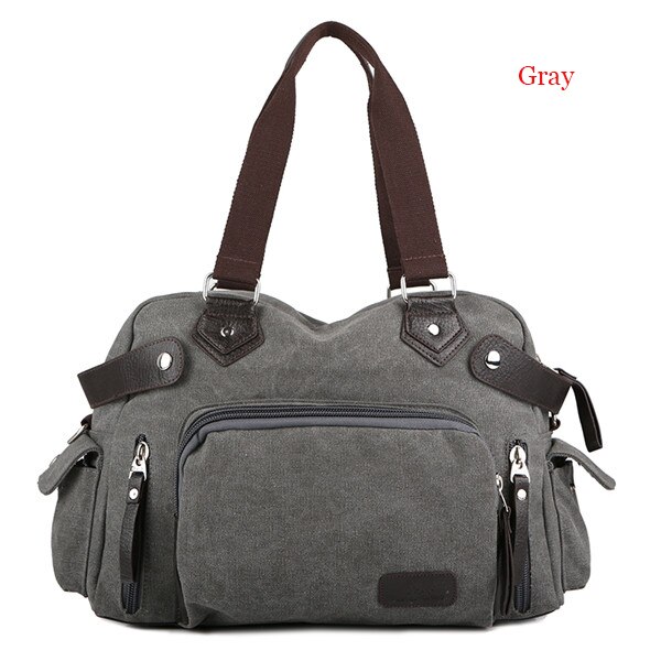 MANJH Canvas Men's Handbags Casual Cross Section Single Shoulder Bag Brand Inclined Shoulder Bag M005: Gray