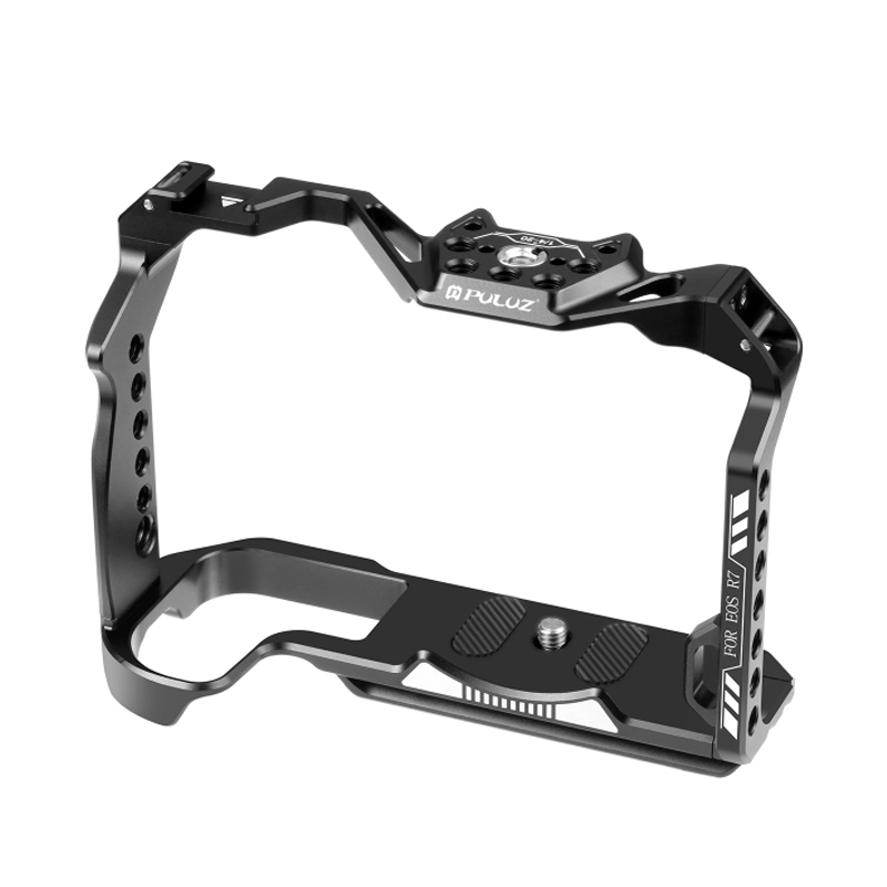 Cage de caméra vidéo PULUZ pour Canon EOS R7, cadre de Cage en alliage d'aluminium avec trous de vis 1/4 3/8