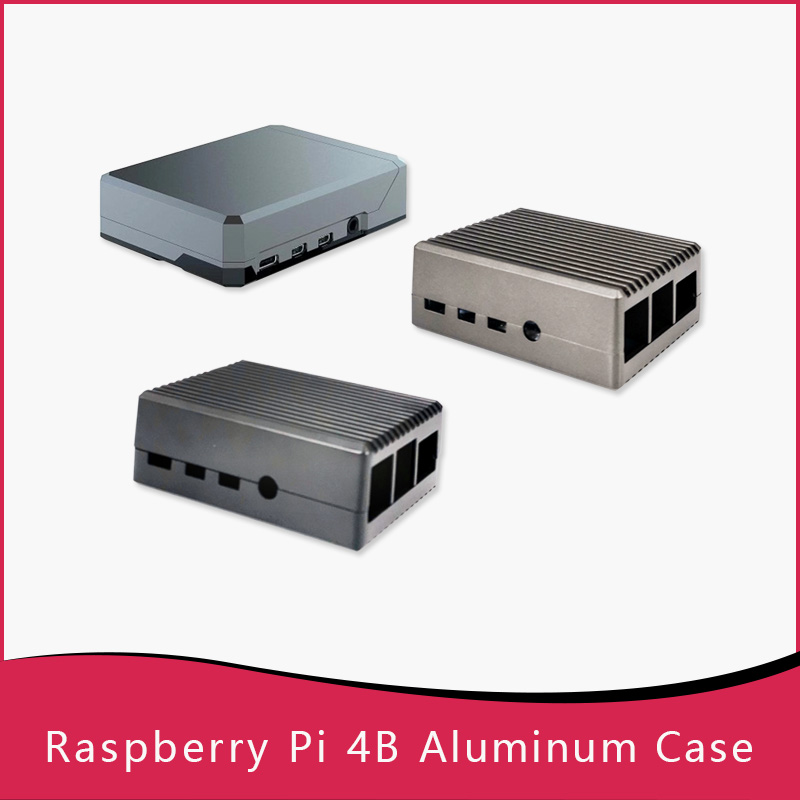 Argon neo raspberry  pi 4 etui minimalistisk slankt aluminium kabinet passiv køling robust, men bærbar glidende magnetisk top