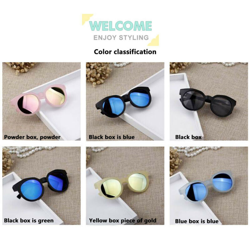 Gafas de sol para niños y niñas, lentes brillantes con protección UV400