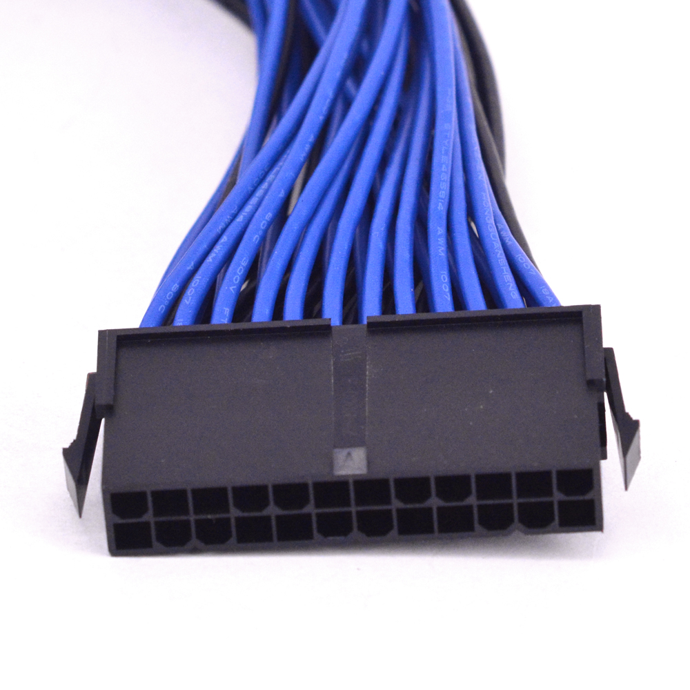 24Pin ATX 1 to 2 Power Supply Extension Cable 24P PSU Power Port Multiplier 24 Pin Male to Female Port Y Splitter Cable
