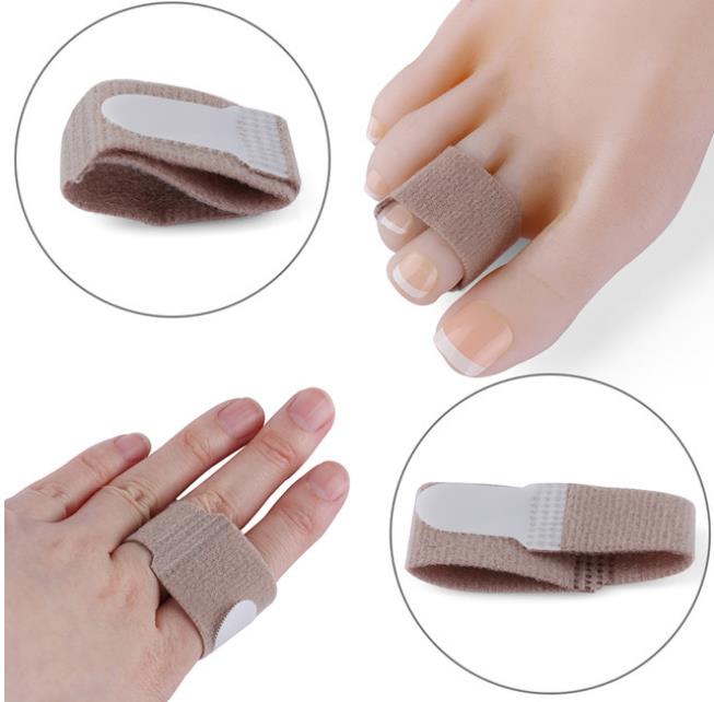 10 stk/parti tå finger glattejern hammer tå hallux valgus corrector bandage tå separator skinne omslag brækket tå pleje