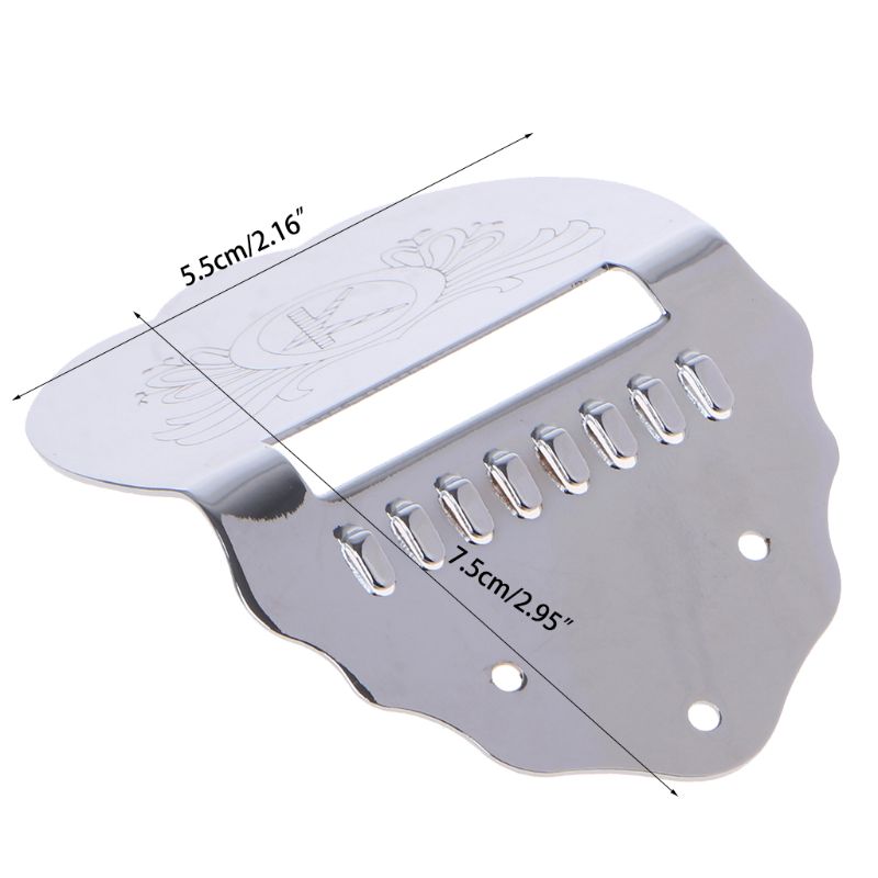 Brand Tailpiece Mandolin Guitar Scalloped Short Chrome