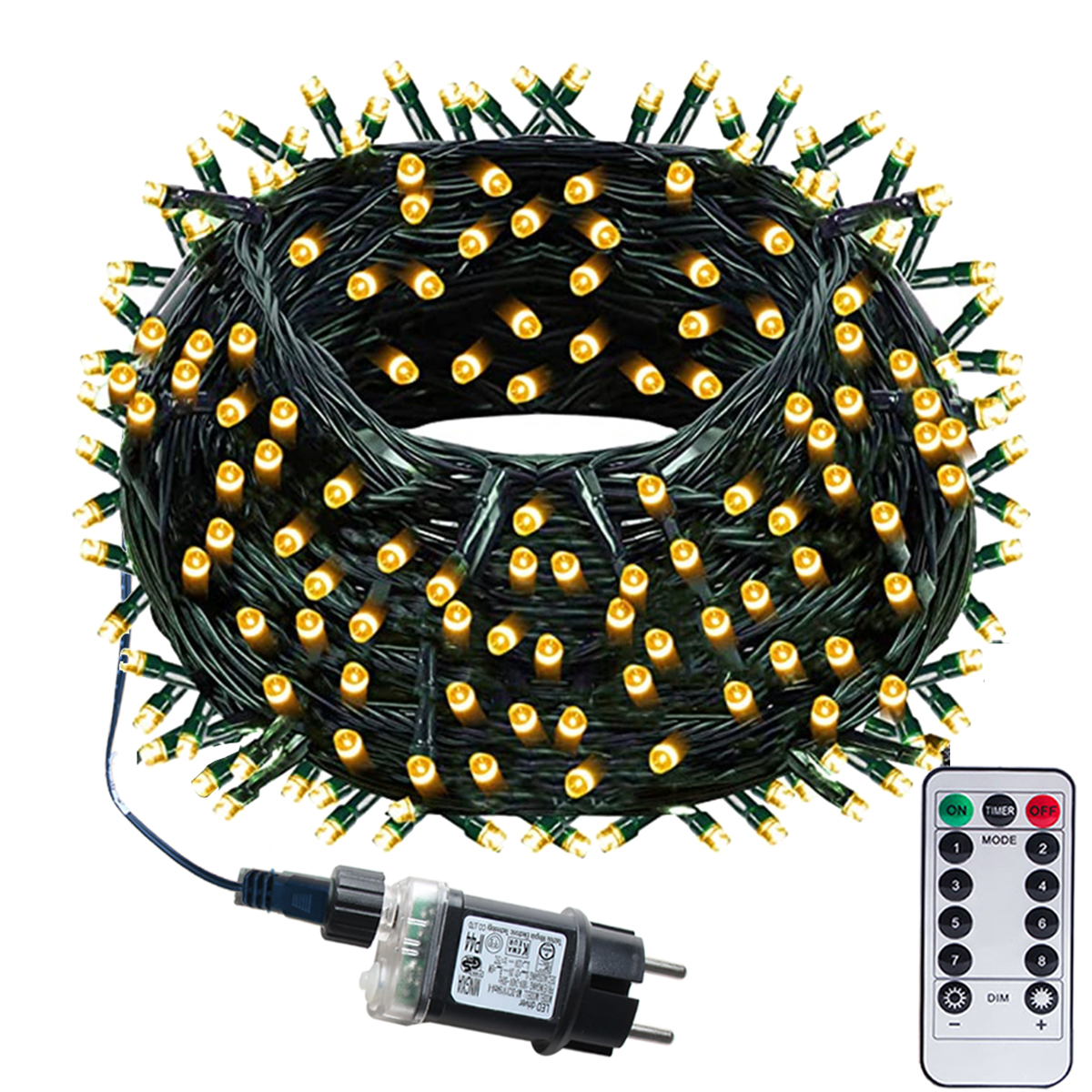 102m 800 led utendørs 220v led lyslenker julelys til girlander bryllupsfest hagelampe dekor: Blå / X / Eu-plugg