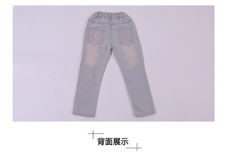 Pantalones vaqueros rasgados para niños y niñas, de otoño, Nueva inclusión, rotos, para niños de 2 a 12T