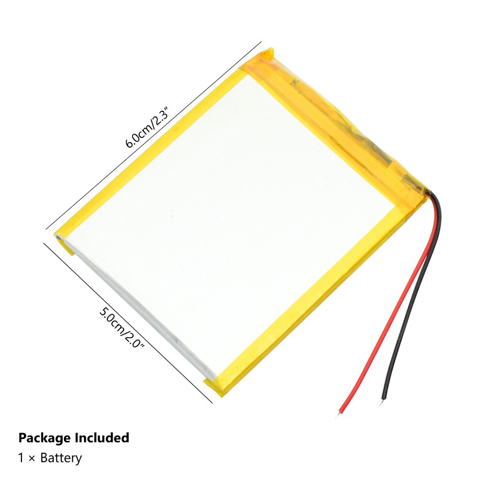 GPS Li Po Battery 2Pcs 3.7V Model 505060 Polymer Lithium Batteria Rechargeable 2000MAH Capacity Li ion Cell For Amplifier