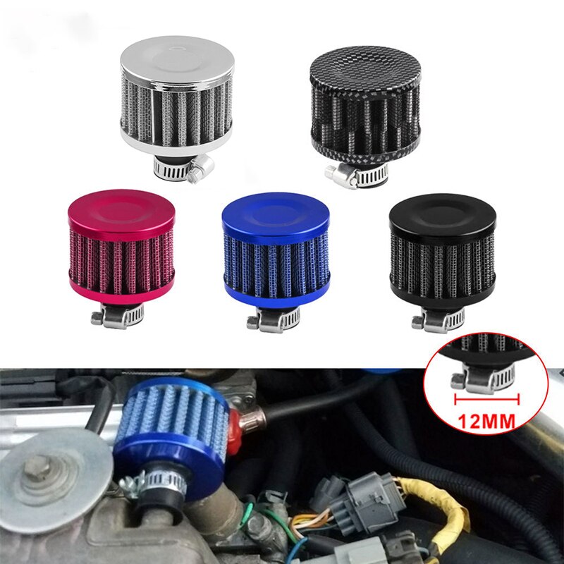 Filtro de aire modificado de 12mm para coche, filtro de cabeza de seta pequeña, filtro de aire de cabeza de seta, piezas de motor en el capó