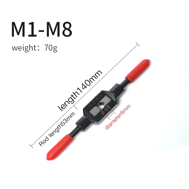 Anti skid handle tapping Tapping Manual tap wrench Tapping tool T-shaped adjustable M1-4 M10-M33 Feeding tap with twist drill: M1-M8