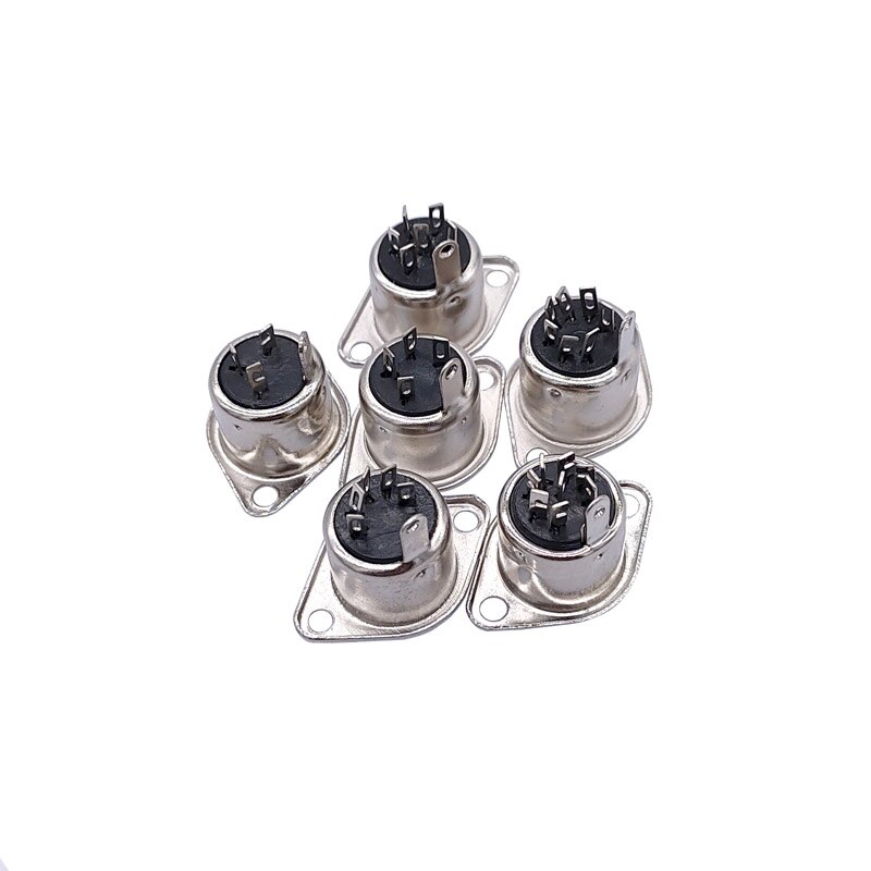 5Pcs Computer Keyboard Plug DIN S Terminal Connector 3P4P5P6P7P8P Female Socket Mount adapter SOLDER MIDI cable connector