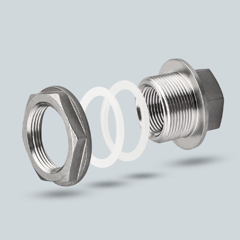 Weldless Bulkhead 1/2" NPT Fitting For Beer Wine Home Brewing Kettle Bulkhead Haredware With Silicone O-ring 304 SS