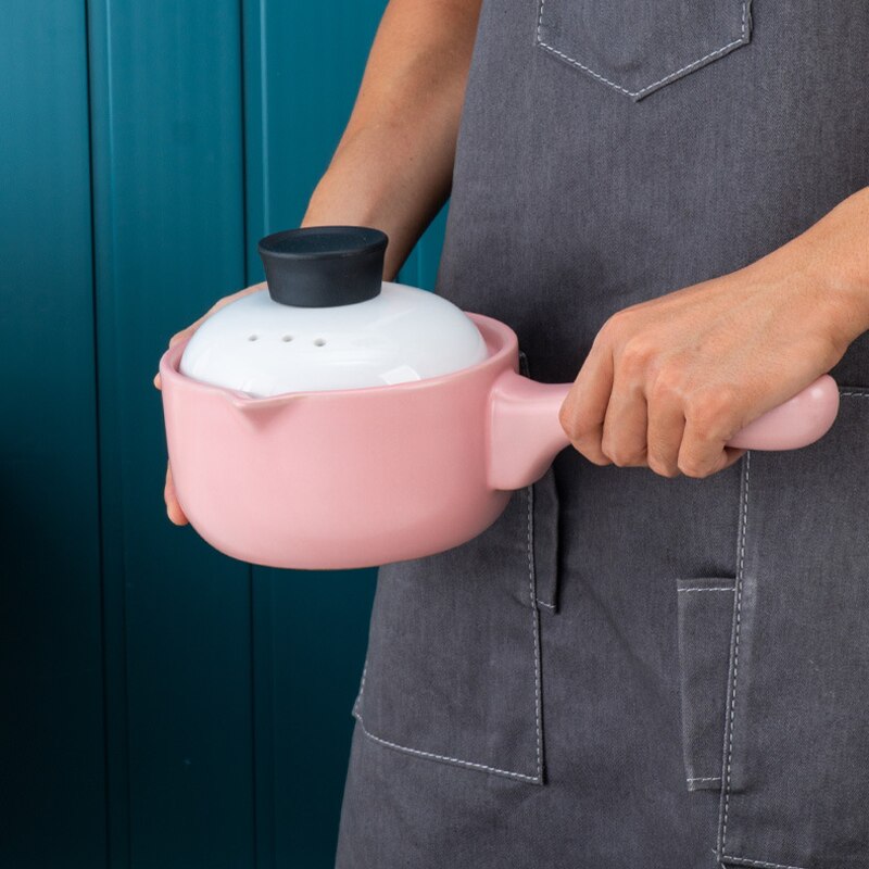 Casserole Mini Stew Pot With Handle Household Gas Ceramic Porridge Pot 1L