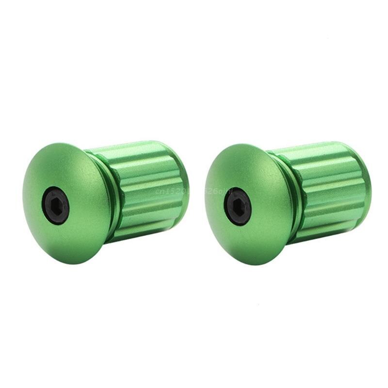 1 Paar Stuur Mtb Road Fiets Stuur End Pluggen Ultralight Handgreep Bar End Stoppers Fiets Accessoires: Green