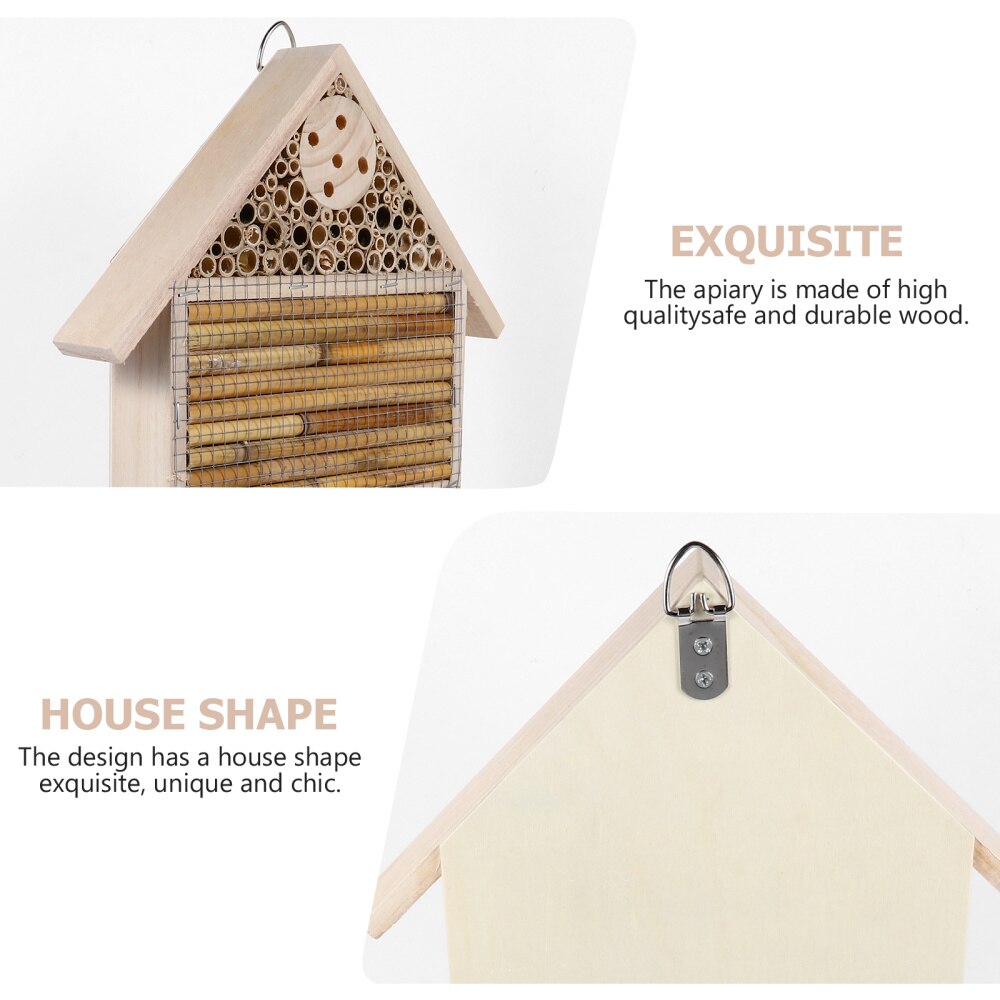 Outdoor Garden Wood Insect House Beehive Bug Room Hotel Bee House
