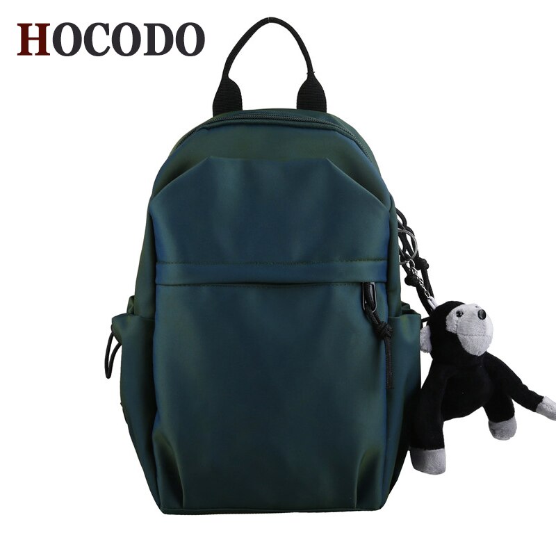 HOCODO-Bolso de hombro de nailon resistente al agua para mujer, bandolera cruzada informal de Color sólido para estudiantes,