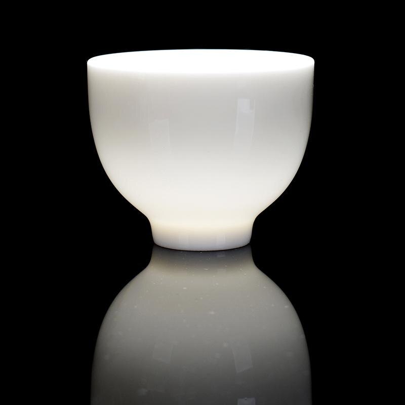 Witte porseleinen theekop, traditioneel chinees patroon, theekopje, theekom voor puer kung fu theeservies accessoires, theeservies en drinkgerei: 5