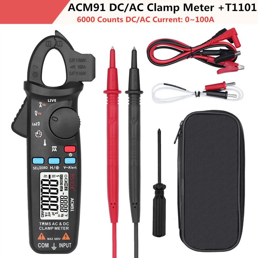 PN100 Current Clamp Meter 1mA Accuracy Mini Digital AC/DC Current