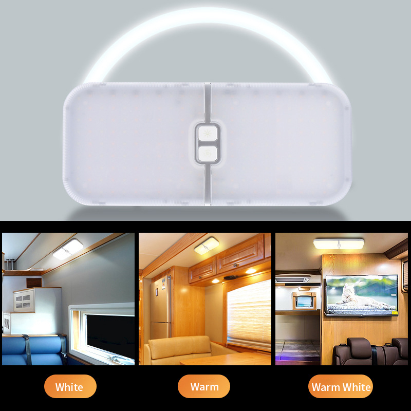 Wohnmobil-Leuchten für Höhle Innenbereich, 3-farbige Wohnmobil-Leuchten, 204 LEDs, dimmbare 12-V-Volt-LED-Lampen, Wohnmobil-Deckenleuchte
