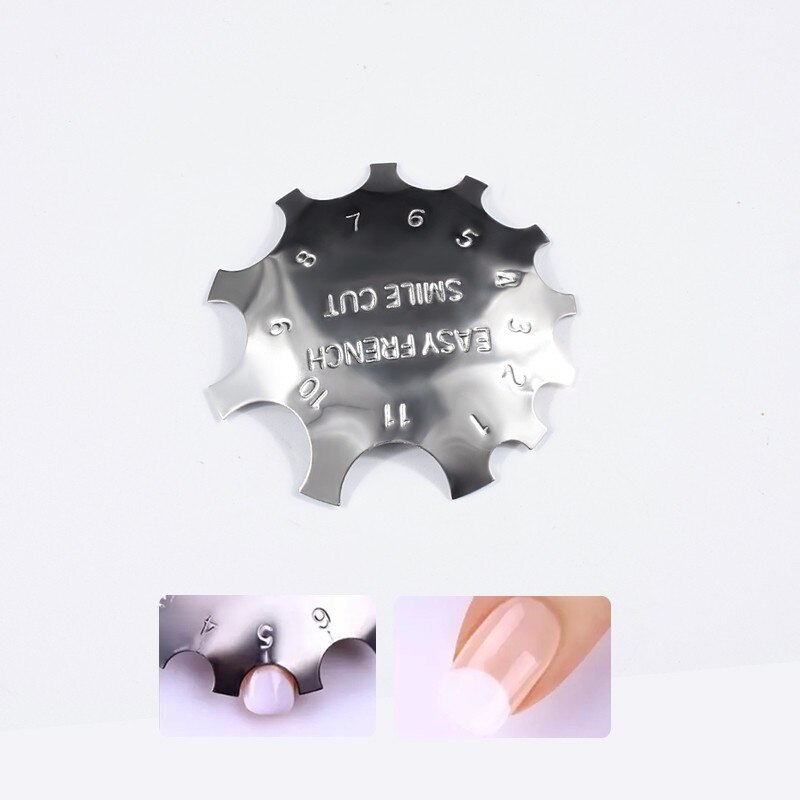 1pcs Cutter French Manicure Nail Art Tool -Edge Trimmer Easy French SMILE CUT+DEEP V &amp; C Shape SMILE LINE Tool Cutter/Trimmer 01