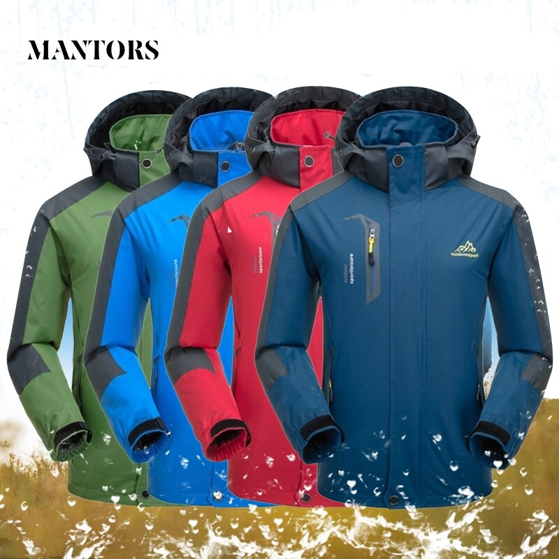 Herre vanntett jakke med hette høst vinter softshell menn tilfeldig vindjakke utendørs sportsklær kåper varm glidelås hettegensere menn