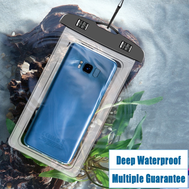 Waterproof Case for iPhone 8Plus X XR XS Phone Bag Underwater Swim Hiking Rainforest Arm Band Smartphone Dry Bags Cover