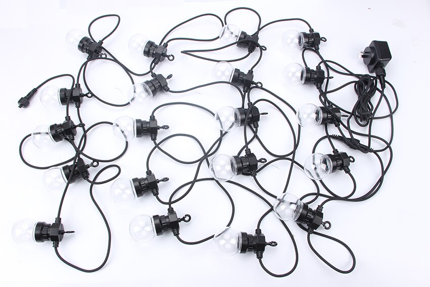 10/20 LED G50 Waterproof Outdoor String Lights Incandescent Edison Bulbs Create Bistro Ambience On Your Patio - Commercial Grad: clear light bulb / UK plug 220 / 8m 10bulb