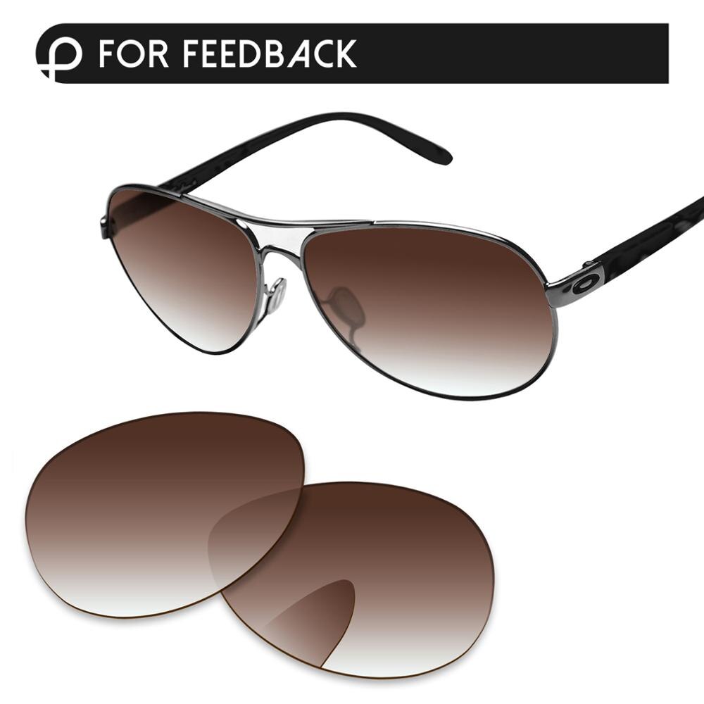 Alphax Vervanging Lenzen Voor Authentieke Feedback OO4079 Zonnebril Gepolariseerde-Meerdere Opties: Brown Gradient