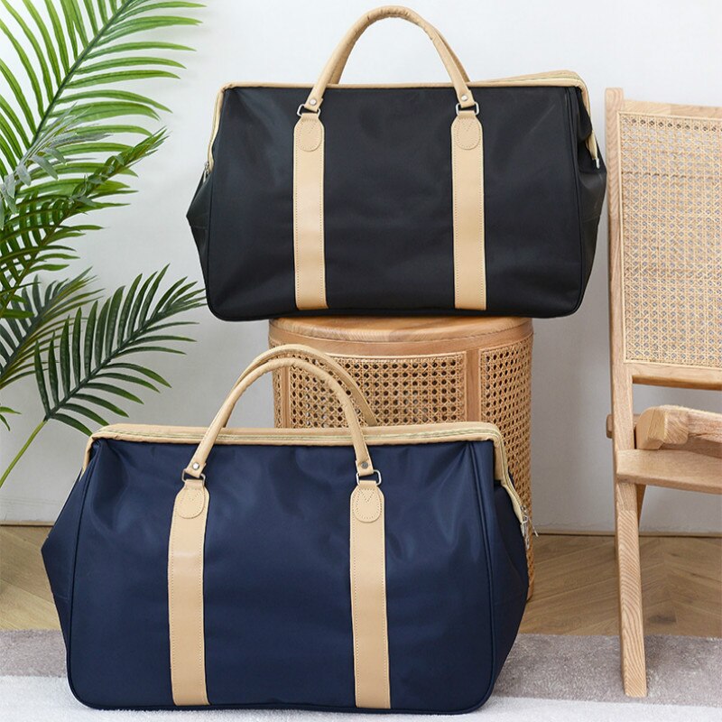 Bolsa de lona de viaje plegable, paquete de almacenamiento de ropa impermeable de alta capacidad, se puede mover, organizar, accesorios de bolso