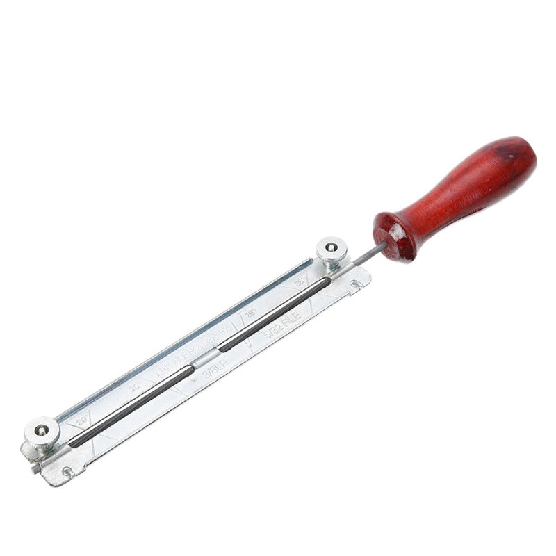 3/16 tommer 4.8mm runde flade skarpe skærpere kraft fil filer holder håndtag kit motorsav kæde værktøjer