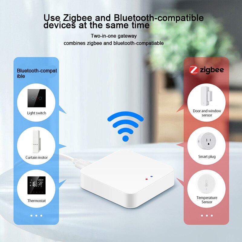 Tuya Smart Zigbee 3.0 Hub Bluetooth+zigbee Compatible Protocol Gateway Work With Alexa Echo Google Assistant Smart Life Device