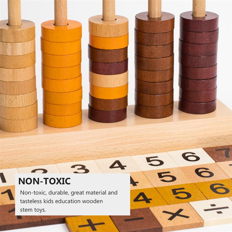 1 Set Counting Toys Durable Premium Counting Shape Stacker Puzzles Counting Toys Wooden Counting Toys