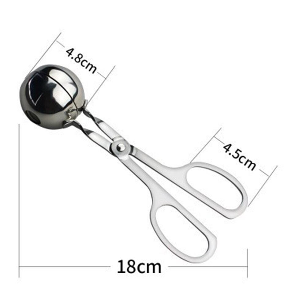 304 Stainless Steel Multifunction Meatball Maker Meatball Mold Meat Ice Cream Ball Croquettes Mold Kitchen Meat Tool: L