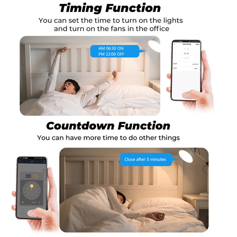 16A Tuya Mini Smart Switch Wifi 2-Way Home Diy Afstandsbediening Modules App Voice Timer Schakelaars Compatibel Met alexa Google Thuis