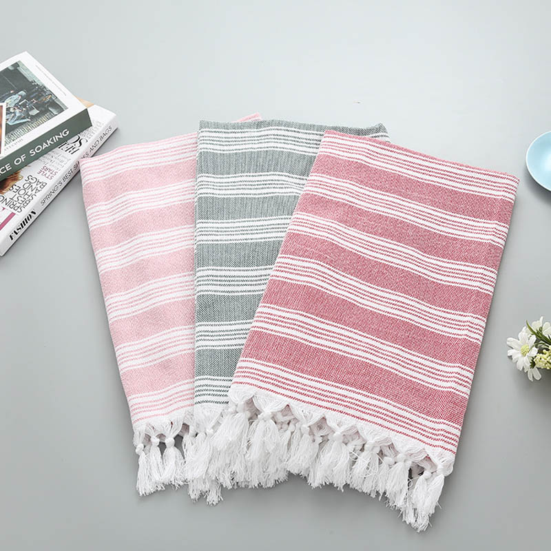 Katoen & Linnen Badhanddoek Turkije Stijl Duurzaam Katoen Strand Handdoeken Sneldrogende Handdoeken Voor Home Hotel Reizen Tippet Badkamer supply