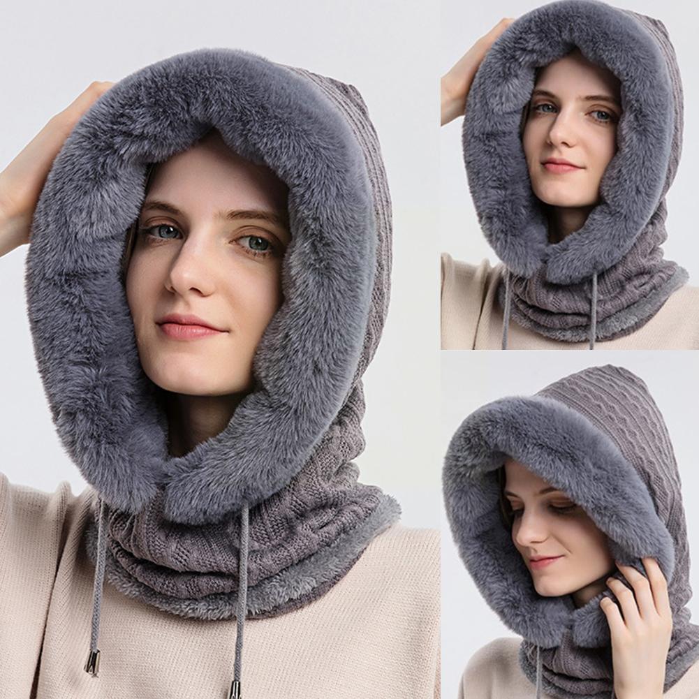 Dicke Warme Winter Hütte Haube Kalt-nachweisen Ski Deckel warm Kalt-beweis Headwear Schal Integrierte Winddicht Hütte Bergsteigen F V1u2