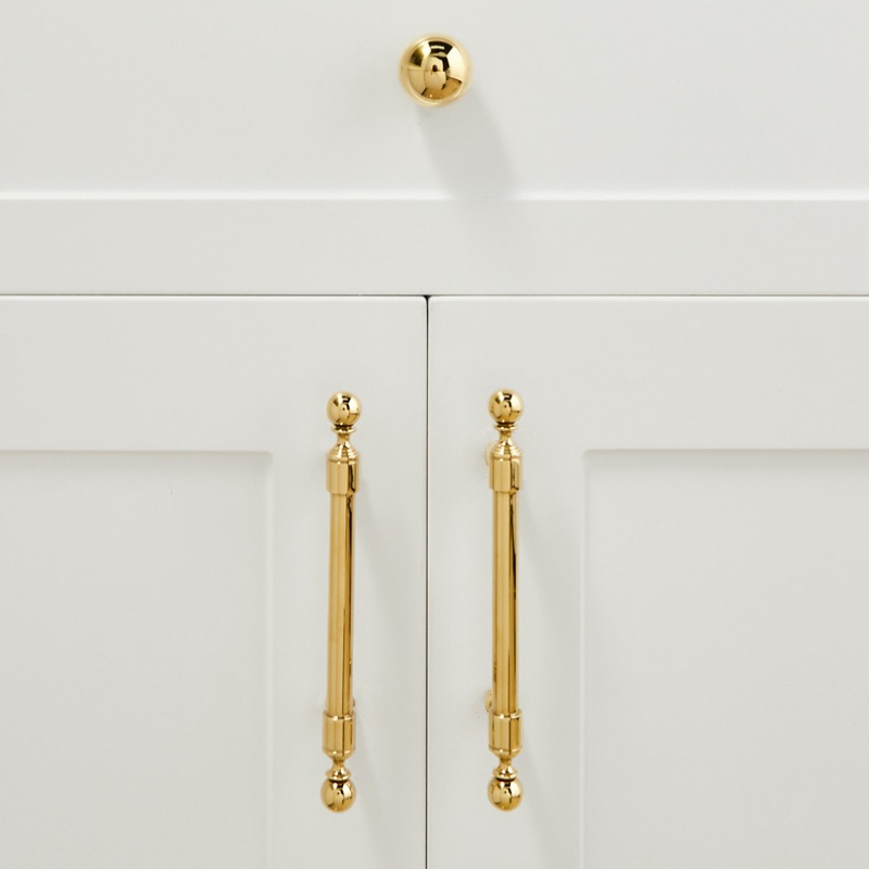 Fransk stil luksuriøse gull kjøkkenskap dørhåndtak solid messing skuffknotter møbelhåndtak maskinvare