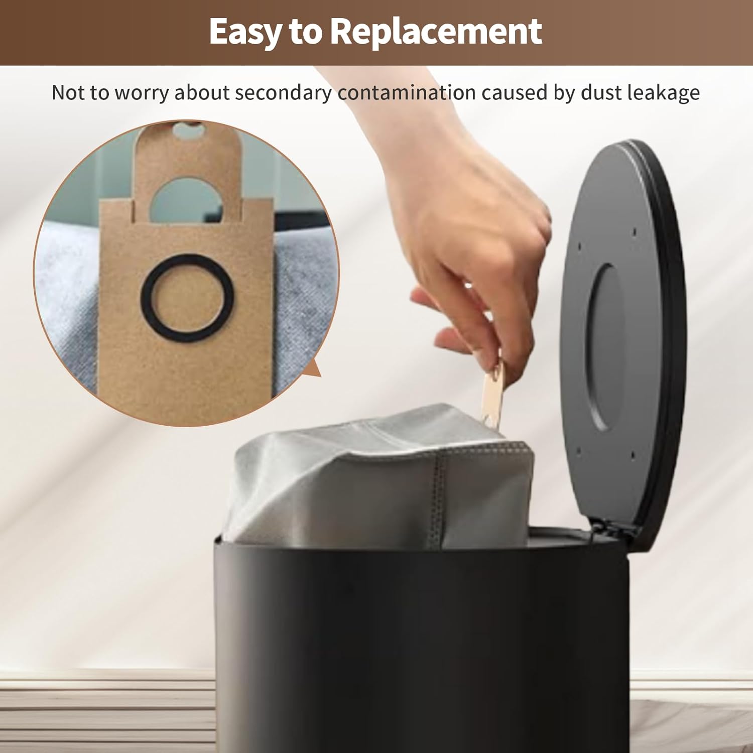 Replacement Dust Bags for Eufy RoboVac L35 Hybrid/L35 Hybrid+ LR30 Hybrid/LR30 Hybrid+ LR20 Auto-Empty Station