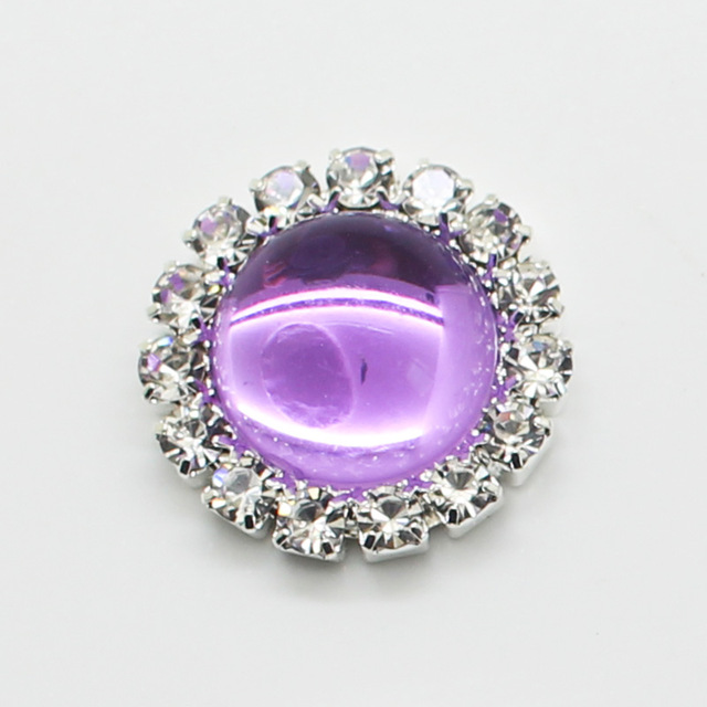 estilo, 10 Uds., cuentas brillantes de 15mm, accesorios redondos de joyería Diy, placa de diamantes de imitación, accesorios de ropa para invitación de boda: Castaño