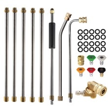 Hogedrukreiniger Extension Wand, 90 Inch Power Washer Lance, 120 Graden Draaibare Koppeling, 1/4 Inch Quick Connect Fitting Om Vrouwelijke