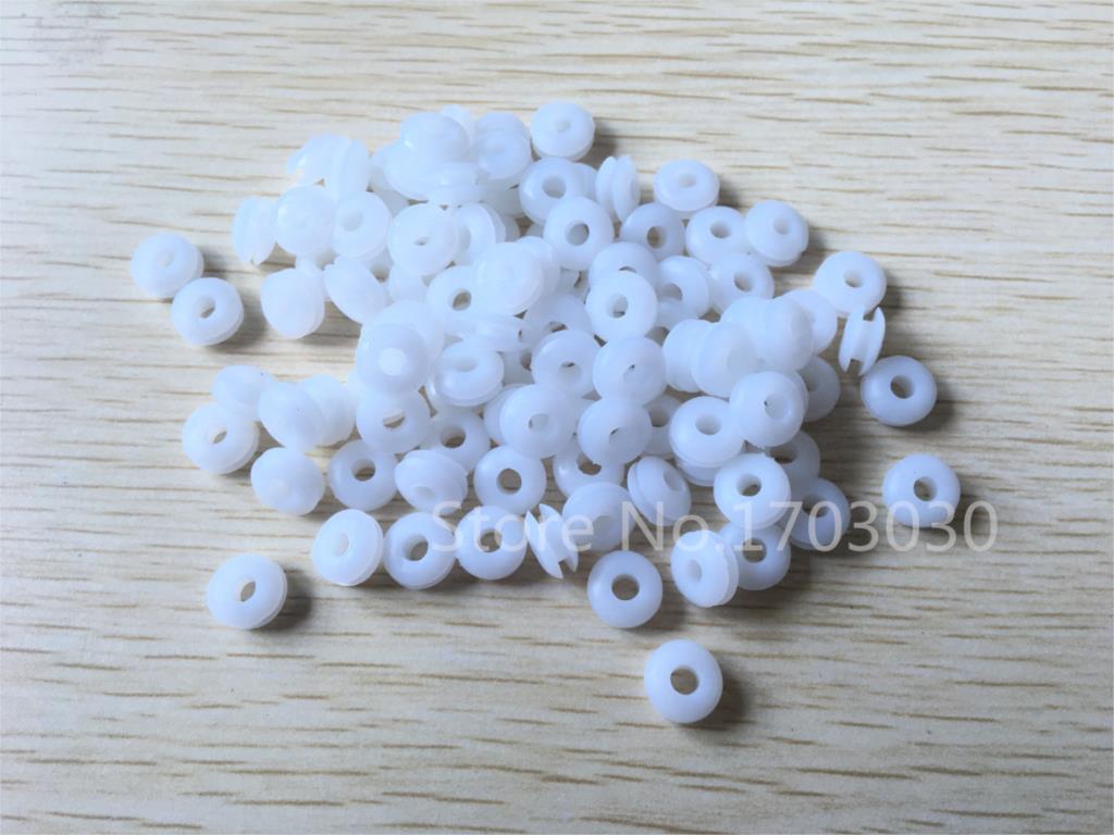 Arandelas Blakc de goma blanca para cableado, arandelas de anillo de Cable de doble cara, bobina, anillo de sellado, 3mm/4mm/5mm/6mm/7mm/8mm/10mm, 100 Uds.