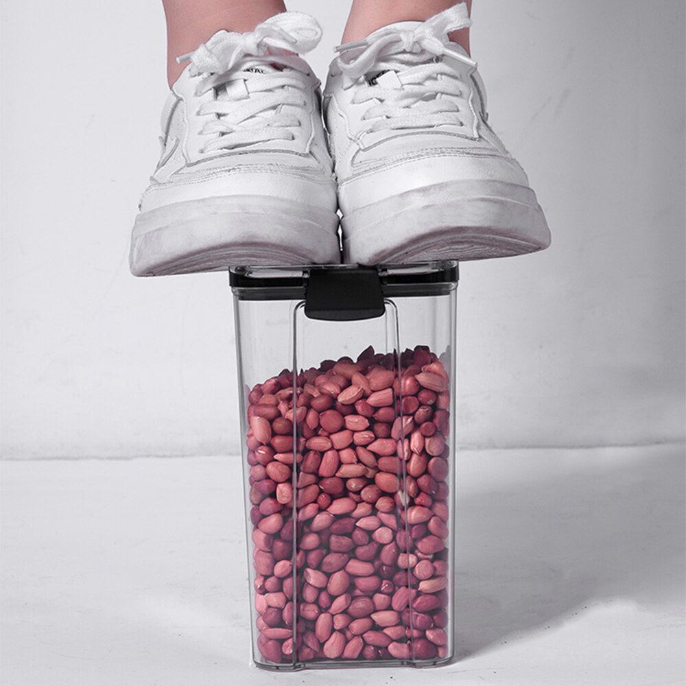 Food grade airtight tank, moisture-proof transparent kitchen storage tank, grains, spices, snacks, dry goods, bottle storage box