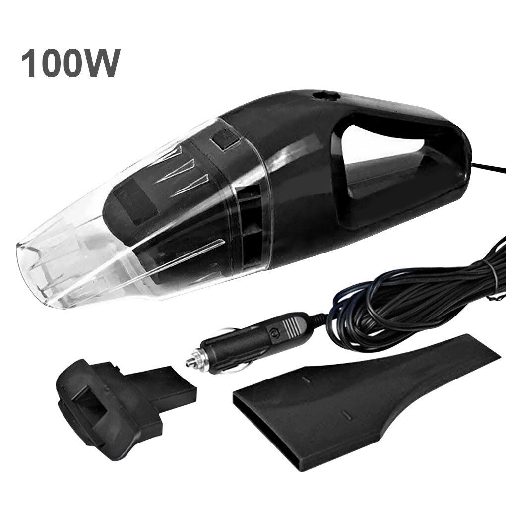 Aspirador de coche aspiradora de mano Mini aspiradora para coche Aspirateur 5Kpa poderoso aspiradoras Auto: Black 100w