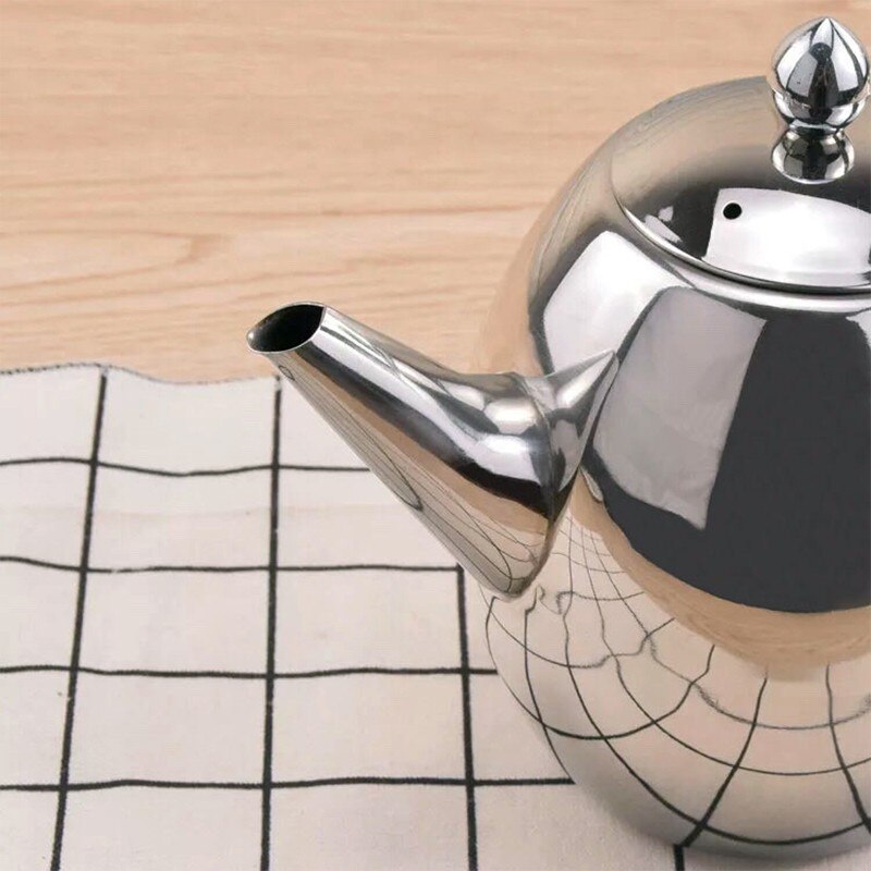 Large Capacity Stainless Steel Coffee Tea Pot Maker with Infuser Kettle Boiling Teapots Drinkware Multifunction Heated