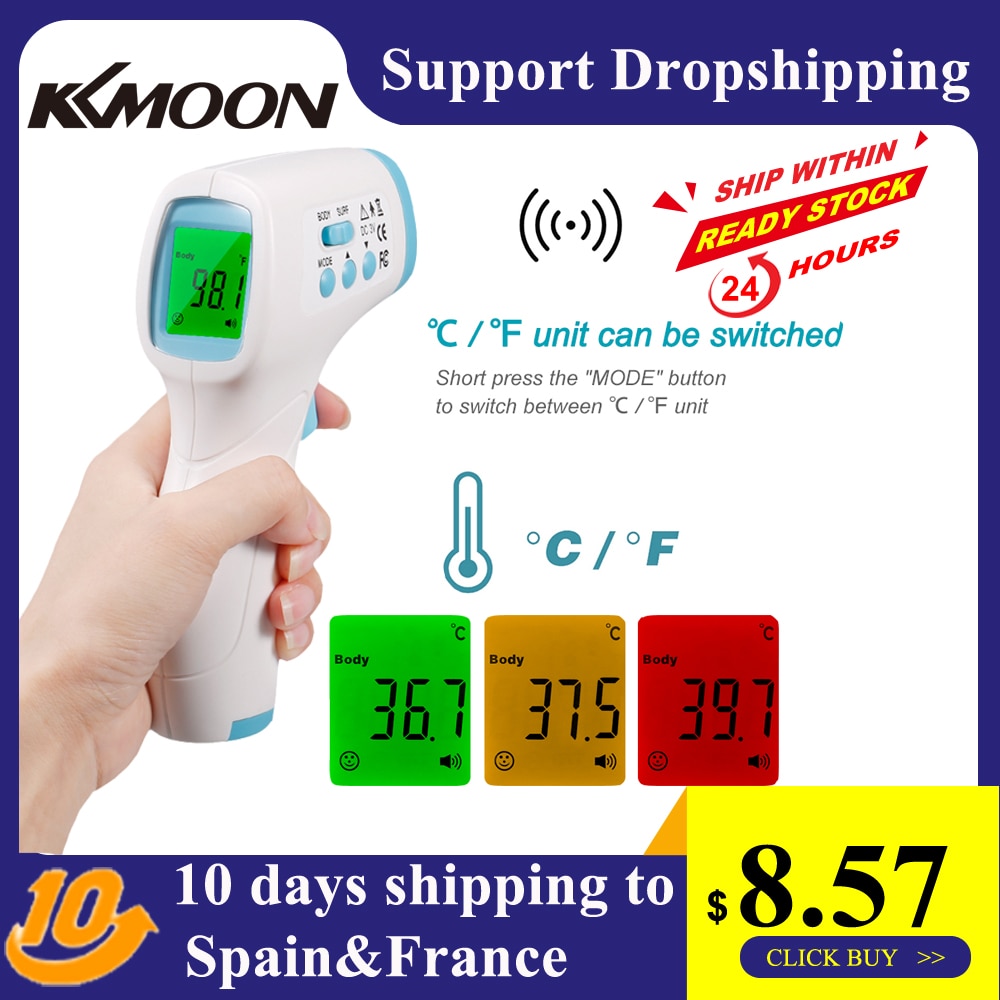 Termómetro infrarrojo Digital sin contacto temperatura de la frente del oído infrarrojo Digital cuerpo termómetro infrarojo infrarmelho trmometro digital termometro infrarrojo infravermelho termómetro infrarrojo