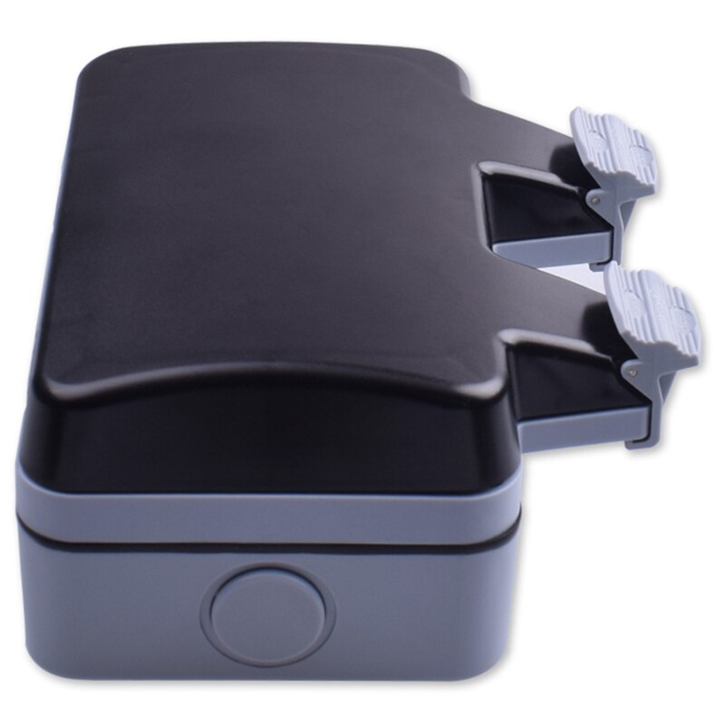 IP66 Waterproof Outdoor BOX Wall Socket 13A Double Universal / UK Switched Outlet with USB Charging Port UK Plug