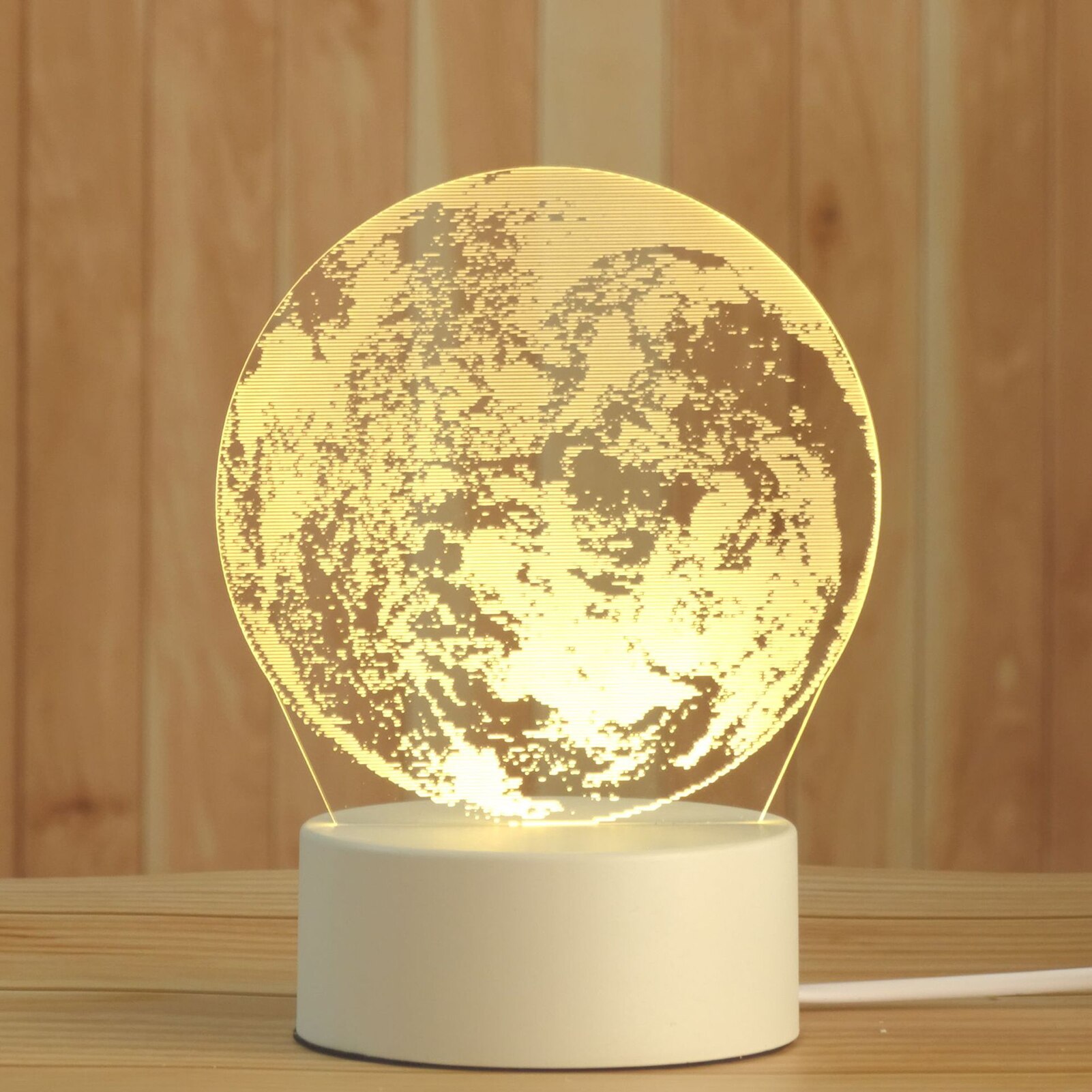 3D Cute Bear/Horse/Boat Acrylic LED Night Light Kids Bedroom Desk Lamp 3D LED Lamp Lamp Night Lights Novelty Lamp