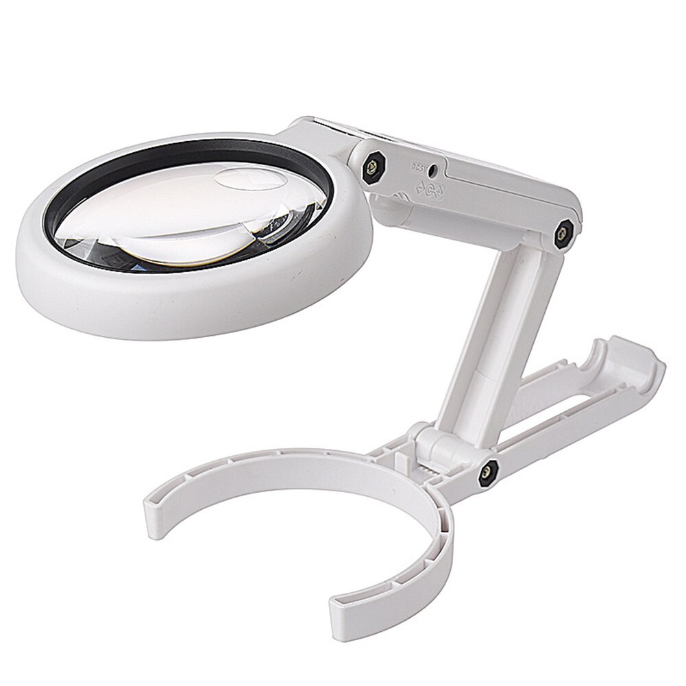 2 LED Hands Free Loupe Lighted Magnifying Glass Neck Hanging/Desktop Style Tool for Seniors Sewing Cross Stitch Embroidery: B