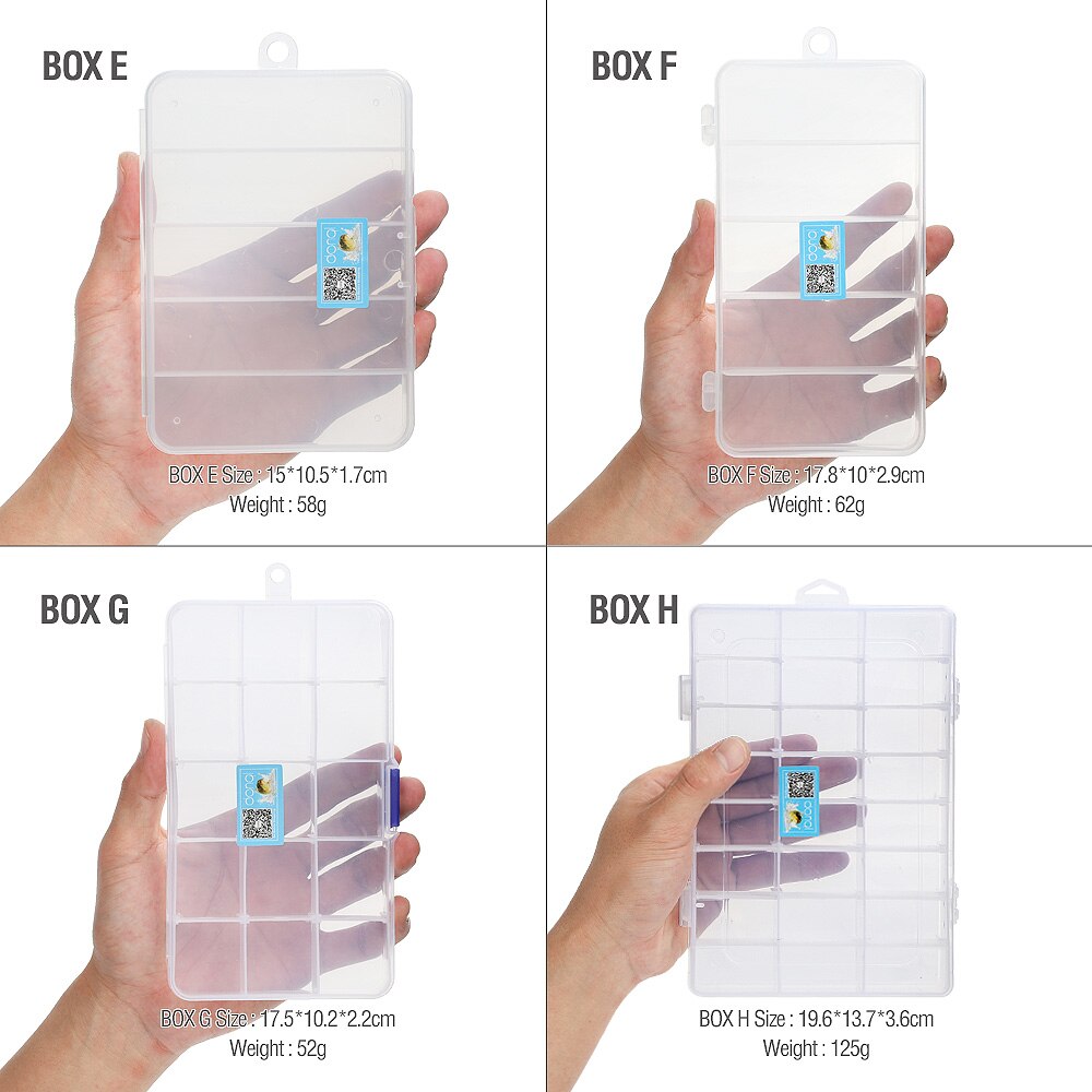 DONQL Lure Box for Fishing Baits Hooks Transparent Plastic Storage Box Carp Fishing Tackle Accessories Compartment Box