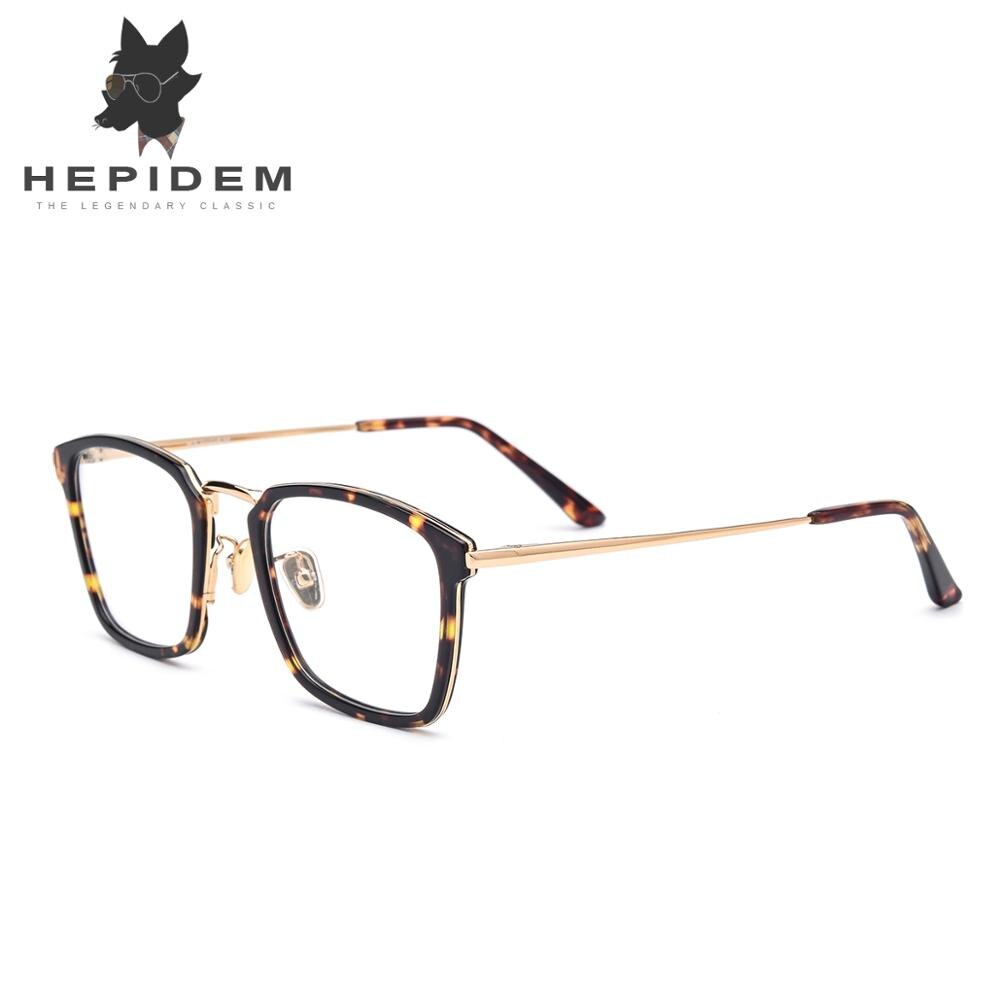 Acetat Optische Gläser Rahmen Männer Platz Brillen Frauen Streber Myopie Brille Edelstahl Brillen: Leopard