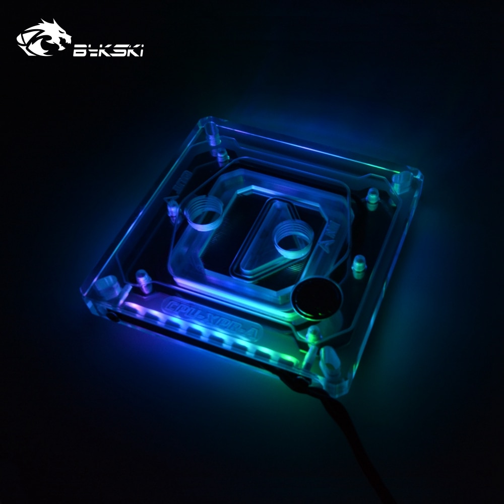 Bykski CPU Water Block use for INTEL LGA1150 1151 1155 1156 2066 X99 X299 I7 / 5V 3PIN Header A-RGB Light support AURA SYNC